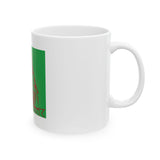 Religious Icon Bandana Mug — "God Money Power" Ceramic Coffee Cup (11oz, 15oz)