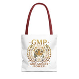 GMP Tiger Tote Bag — "God Money Power" Inspirational Canvas Tote