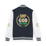 Letterman Jacket — 'GOD Money Power (GMP)' Red & White Varsity Jacket