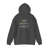 God Money Power Hoodie — Graphic Religious Inspirational Pullover