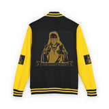 Letterman Jacket — 'God Money Power' Retro Religious Graphic