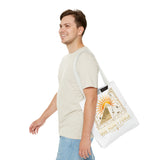 Egyptian Pyramid Tote Bag — "God Money Power" Sun & Ankh Graphic