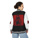 Letterman Jacket — 'God Money Power' Red Varsity Jacket