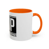 GMP 'God Money Power' Accent Coffee Mug – Bold Black Logo 11/15oz