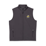 God Money Power-Men's Soft Shell Vest — Yellow Bee Splash Chest Logo, Lightweight Outdoor Layer