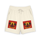 Fleece Sweat Shorts — Tropical Sunset Graphic