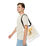 Egyptian Pyramid Tote Bag — "God Money Power" Sun & Ankh Graphic
