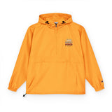 God Money Power- Black Packable Anorak Jacket — Small Chest Floral Logo
