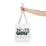 GMP Metallic Logo Tote Bag — God Money Power Graphic Tote
