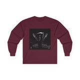 Angel Of Death Grim Reaper Wings Long Sleeve Tee — Dark Gothic Scythe Graphic