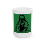 God Money Power Ceramic Mug – Funny Religious Satire Coffee Cup (11oz, 15oz)
