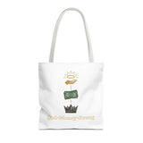 God • Money • Power Tote Bag — Faith-Inspired Money Crown Design
