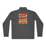 Quarter-Zip Pullover — Bold Retro "GMP: God Money Power" Graphic