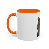 Tiger 'God Money Power' Accent Coffee Mug — Bold Animal Print Coffee Cup