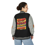 Letterman Jacket — "GMP God Money Power" Retro Varsity Jacket