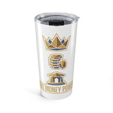 20oz Money Power Tumbler – Crown, Coins & Tent Travel Mug
