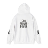 God Money Power Hoodie — Bold Religious Graphic Pullover