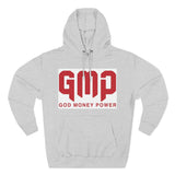 GMP 'God Money Power' Hoodie – Bold Red Logo Fleece Pullover