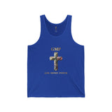 GMP Cross Tank Top — "God Money Power" Floral Cross Spiritual Graphic Tank
