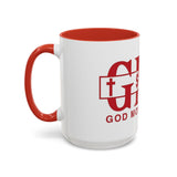 Accent Coffee Mug — G.M.P. (Good Money Power) Red Logo Ceramic Mug