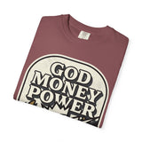 God Money Power Graphic T-Shirt