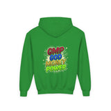 Youth Hoodie — GMP God Money Power Rainbow Graphic