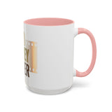 God Money Power Accent Coffee Mug — Motivational Faith & Wealth Ceramic Mug