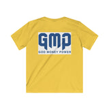 Kids Tee — GMP (God Money Power) Christian Faith Youth T‑Shirt, Inspirational Religious Graphic