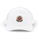 Halloween Pumpkin “God Money Power” Patch Snapback Hat - Spooky Jack-O'-Lantern Trucker Cap
