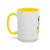 GMP God Money Power Accent Coffee Mug — Colorful Motivational Tea Cup (11/15 oz)