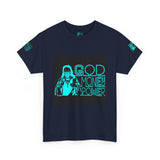 God Money Power Tee — Retro Neon Graphic T-Shirt