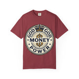 God Money Power T-Shirt — Crown Emblem Graphic Tee (God • Money • Power)