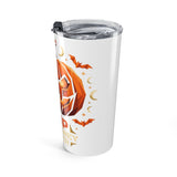 Halloween Jack-O'-Lantern 20oz Tumbler “God Money Power”— Pumpkin Spice Travel Mug