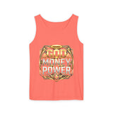 God Money Power Tank Top — Bold Gold Faith & Hustle Graphic