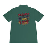 Motivational Polo Shirt — “Put God First, Hustle for the Money, Put Yourself in Power”
