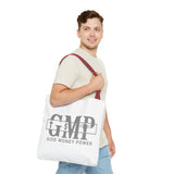 GMP "God Money Power" Printed Tote Bag — Faith & Finance Canvas Tote
