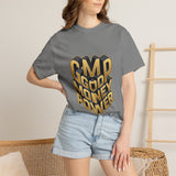 Good Money Power Graphic Tee — GMP 3D Gold Lettering T-Shirt