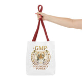 GMP Tiger Tote Bag — "God Money Power" Inspirational Canvas Tote