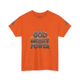 God Money Power Graphic Tee — Faith & Hustle Christian T-Shirt