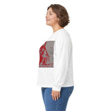 Long Sleeve Tee — 'God Money Power' Stenciled Icon Design