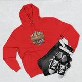 Hoodie — 'God Money Power' Vintage Emblem Fleece Hoodie