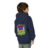Youth Hoodie — GMP God Money Power Rainbow Graphic