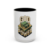 God Power Coffee Mug – Faith & Prosperity Accent Mug (11/15oz)