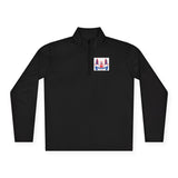 Quarter‑Zip Pullover — Patriotic 'God Never Forgets' American Flag Design
