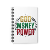 God Money Power Spiral Notebook — Ruled Inspirational Journal for Faith & Finance