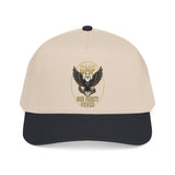 Eagle Emblem Baseball Cap — Gold Shield Rustic Outdoor Hat