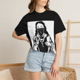 T-Shirt — 'God Money Power' Graphic Tee (Bandana Madonna Front)