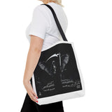 Angel Of Death Grim Reaper Wings Tote Bag — Gothic Scythe Design