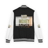Letterman Jacket — 'God Money Power' Retro Varsity Jacket
