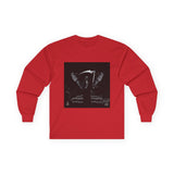 Angel Of Death Grim Reaper Wings Long Sleeve Tee — Dark Gothic Scythe Graphic